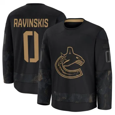Black Men's Anri Ravinskis Premium Vancouver Canucks 2024 Military Appreciation Practice Jersey