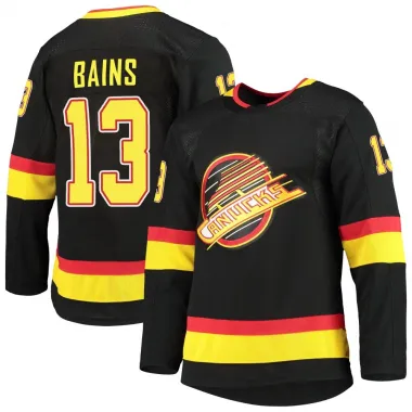 Black Men's Arshdeep Bains Authentic Vancouver Canucks Alternate Primegreen Pro Jersey