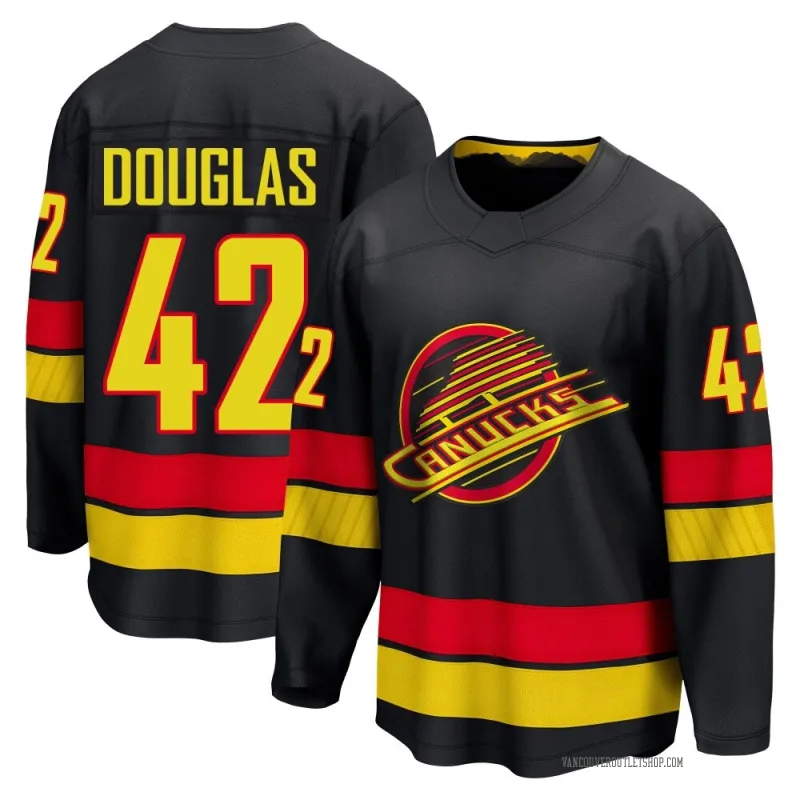Black Men's Curtis Douglas Breakaway Vancouver Canucks Alternate Jersey