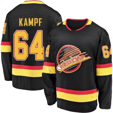 Black Men's David Kampf Breakaway Vancouver Canucks 2019/20 Flying Skate Premier Jersey
