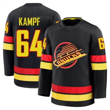 Black Men's David Kampf Premium Vancouver Canucks Alternate Jersey