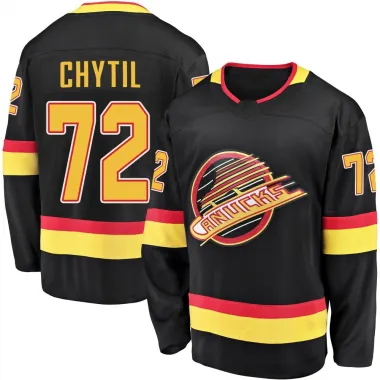 Black Men's Filip Chytil Breakaway Vancouver Canucks 2019/20 Flying Skate Premier Jersey
