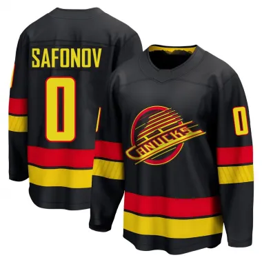 Black Men's Ilya Safonov Breakaway Vancouver Canucks Alternate Jersey