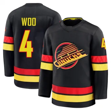 Black Men's Jett Woo Premium Vancouver Canucks Alternate Jersey