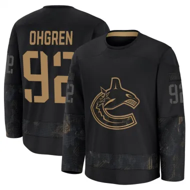 Black Men's Liam Ohgren Premium Vancouver Canucks 2024 Military Appreciation Practice Jersey