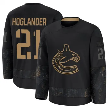 Black Men's Nils Hoglander Premium Vancouver Canucks 2024 Military Appreciation Practice Jersey