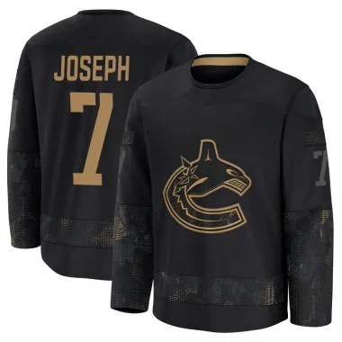 Black Men's Pierre-Olivier Joseph Premium Vancouver Canucks 2024 Military Appreciation Practice Jersey