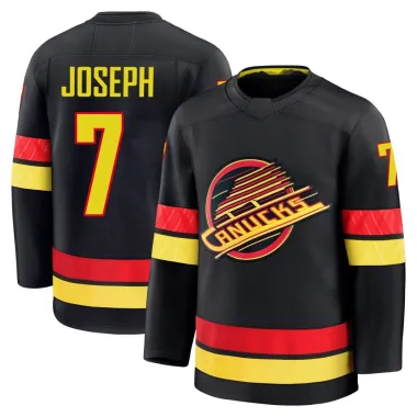 Black Men's Pierre-Olivier Joseph Premium Vancouver Canucks Alternate Jersey