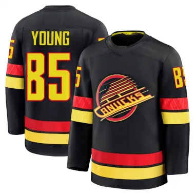 Black Men's Ty Young Premium Vancouver Canucks Alternate Jersey