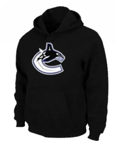 Black Men's Vancouver Canucks Pullover Hoodie -