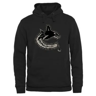 Black Men's Vancouver Canucks Rink Warrior Pullover Hoodie