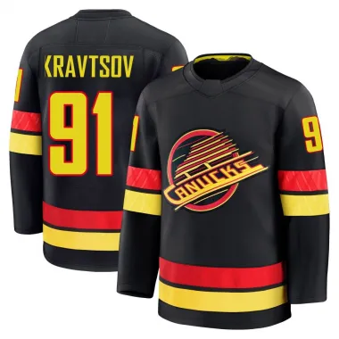 Black Men's Vitali Kravtsov Premium Vancouver Canucks Alternate Jersey