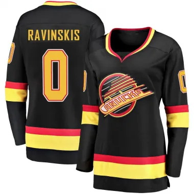 Black Women's Anri Ravinskis Breakaway Vancouver Canucks 2019/20 Flying Skate Premier Jersey
