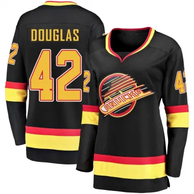 Black Women's Curtis Douglas Breakaway Vancouver Canucks 2019/20 Flying Skate Premier Jersey