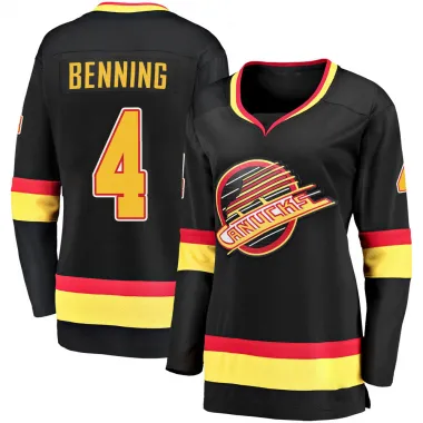 Black Women's Jim Benning Breakaway Vancouver Canucks 2019/20 Flying Skate Premier Jersey