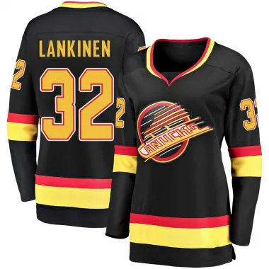Black Women's Kevin Lankinen Breakaway Vancouver Canucks 2019/20 Flying Skate Premier Jersey