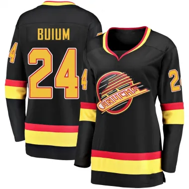 Black Women's Zeev Buium Breakaway Vancouver Canucks 2019/20 Flying Skate Premier Jersey