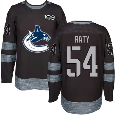 Black Youth Aatu Raty Authentic Vancouver Canucks 1917-2017 100th Anniversary Jersey