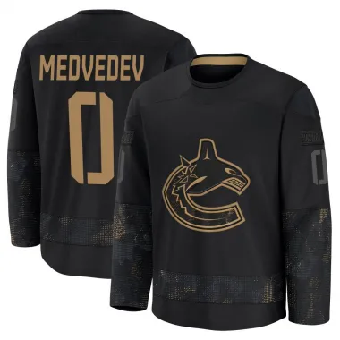 Black Youth Aleksei Medvedev Premium Vancouver Canucks 2024 Military Appreciation Practice Jersey