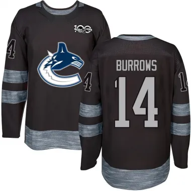 Black Youth Alex Burrows Authentic Vancouver Canucks 1917-2017 100th Anniversary Jersey