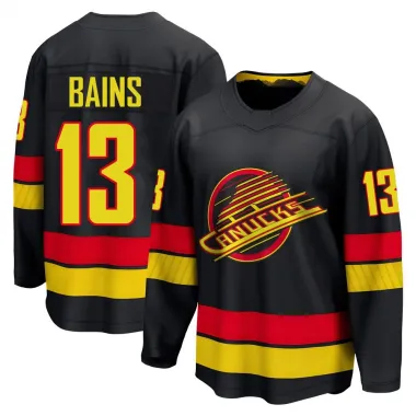 Black Youth Arshdeep Bains Breakaway Vancouver Canucks Alternate Jersey