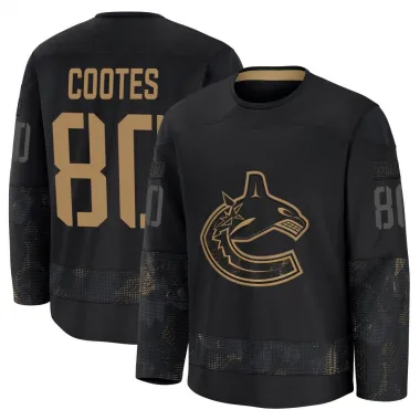 Black Youth Braeden Cootes Premium Vancouver Canucks 2024 Military Appreciation Practice Jersey