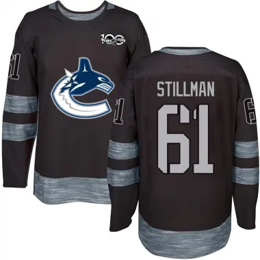 Black Youth Chase Stillman Authentic Vancouver Canucks 1917-2017 100th Anniversary Jersey