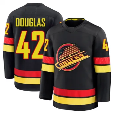 Black Youth Curtis Douglas Premium Vancouver Canucks Alternate Jersey