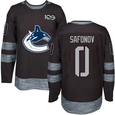 Black Youth Ilya Safonov Authentic Vancouver Canucks 1917-2017 100th Anniversary Jersey