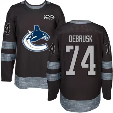 Black Youth Jake DeBrusk Authentic Vancouver Canucks 1917-2017 100th Anniversary Jersey