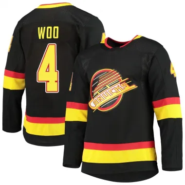 Black Youth Jett Woo Authentic Vancouver Canucks Alternate Primegreen Pro Jersey