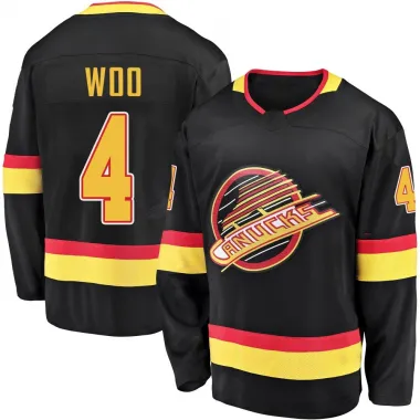 Black Youth Jett Woo Breakaway Vancouver Canucks 2019/20 Flying Skate Premier Jersey
