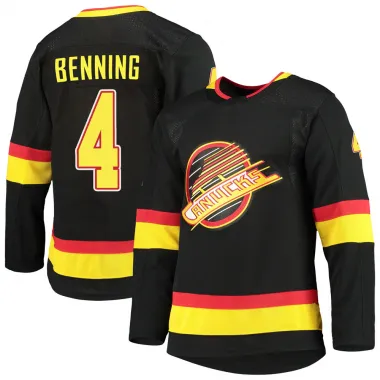 Black Youth Jim Benning Authentic Vancouver Canucks Alternate Primegreen Pro Jersey
