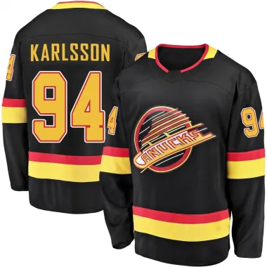 Black Youth Linus Karlsson Breakaway Vancouver Canucks 2019/20 Flying Skate Premier Jersey
