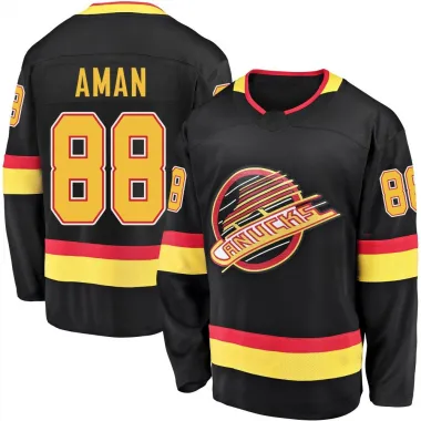 Black Youth Nils Aman Breakaway Vancouver Canucks 2019/20 Flying Skate Premier Jersey