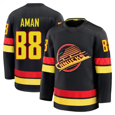 Black Youth Nils Aman Premium Vancouver Canucks Alternate Jersey