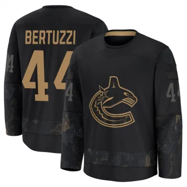 Black Youth Todd Bertuzzi Premium Vancouver Canucks 2024 Military Appreciation Practice Jersey
