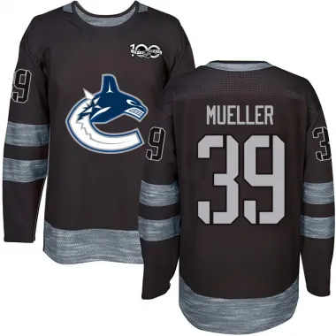 Black Youth Ty Mueller Authentic Vancouver Canucks 1917-2017 100th Anniversary Jersey