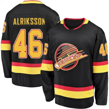 Black Youth Vilmer Alriksson Breakaway Vancouver Canucks 2019/20 Flying Skate Premier Jersey