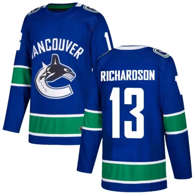 Blue Men's Brad Richardson Authentic Vancouver Canucks Home Jersey