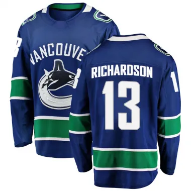 Blue Men's Brad Richardson Breakaway Vancouver Canucks Home Jersey