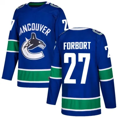 Blue Men's Derek Forbort Authentic Vancouver Canucks Home Jersey