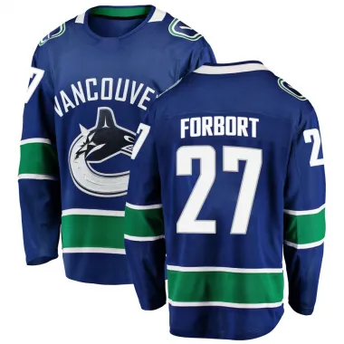 Blue Men's Derek Forbort Breakaway Vancouver Canucks Home Jersey