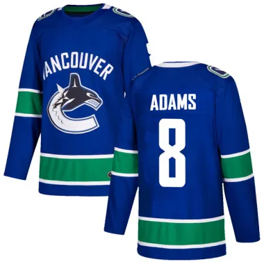 Blue Men's Greg Adams Authentic Vancouver Canucks Home Jersey