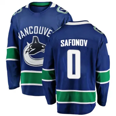 Blue Men's Ilya Safonov Breakaway Vancouver Canucks Home Jersey