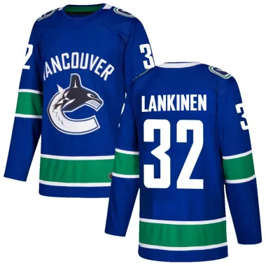 Blue Men's Kevin Lankinen Authentic Vancouver Canucks Home Jersey