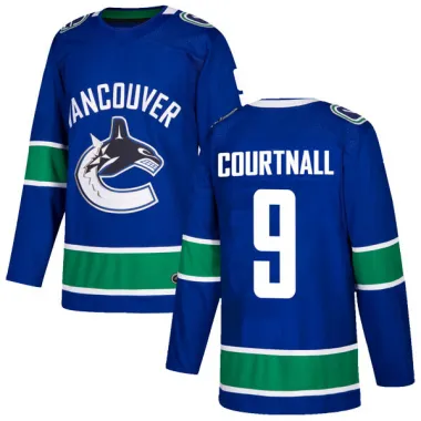 Blue Men's Russ Courtnall Authentic Vancouver Canucks Home Jersey