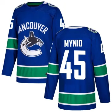 Blue Men's Sawyer Mynio Authentic Vancouver Canucks Home Jersey