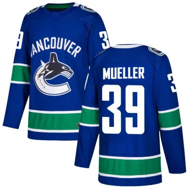 Blue Men's Ty Mueller Authentic Vancouver Canucks Home Jersey