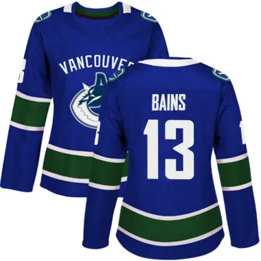 Blue Women's Arshdeep Bains Authentic Vancouver Canucks Home Jersey
